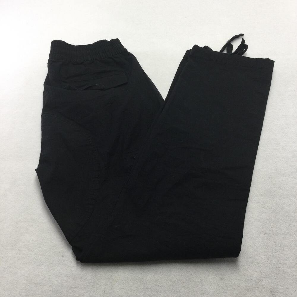 Poler Outdoor Stuff Pants Mens Small Black Cargo Elastic Waist Drawstring Travel